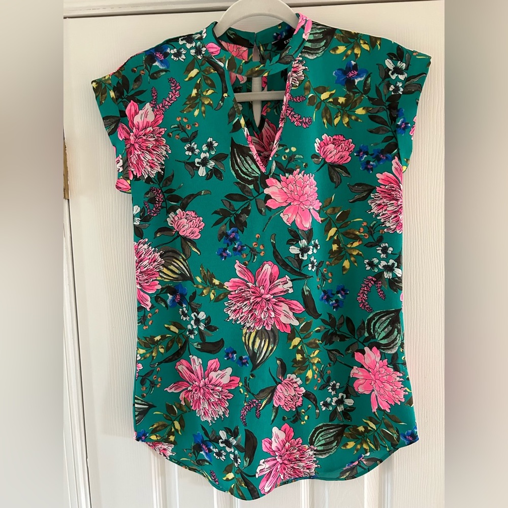 Floral Print Top, size XS, express